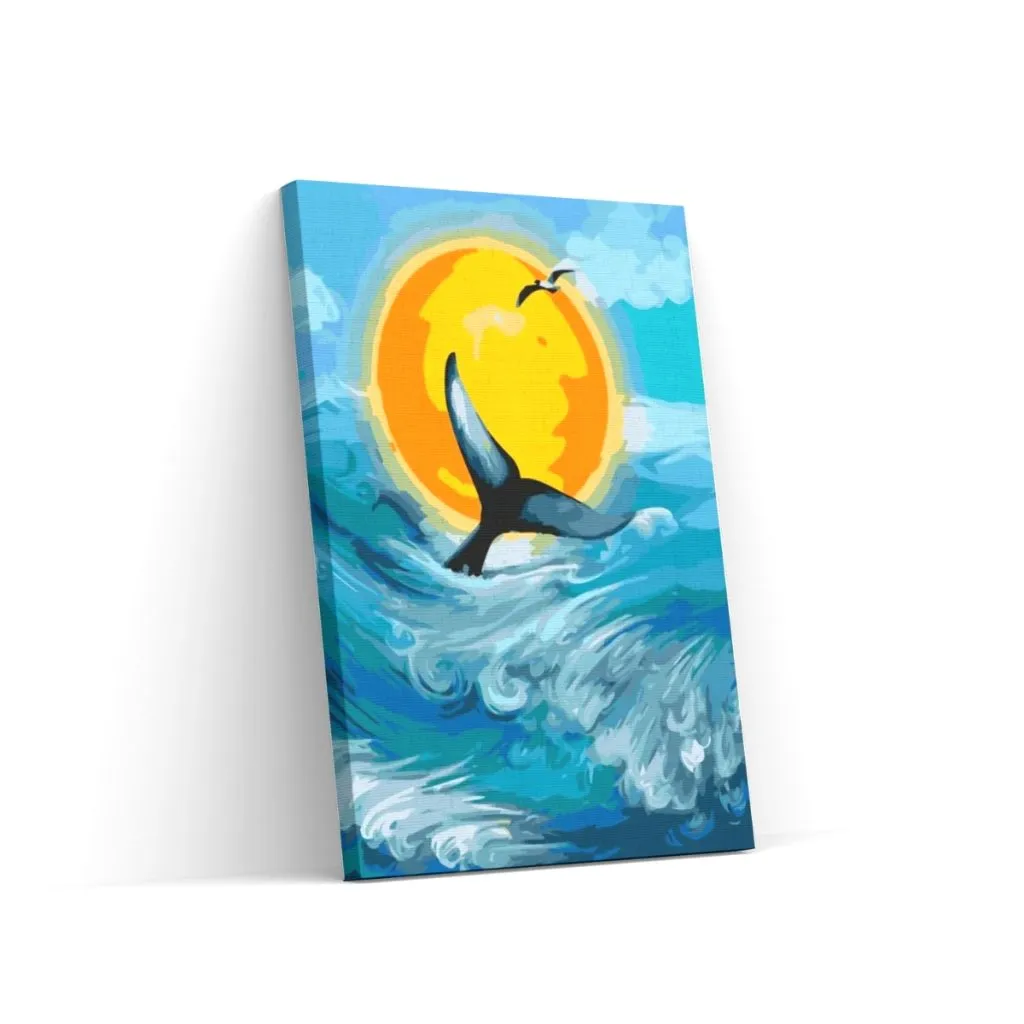 Pintar por Números - Ballena al atardecer