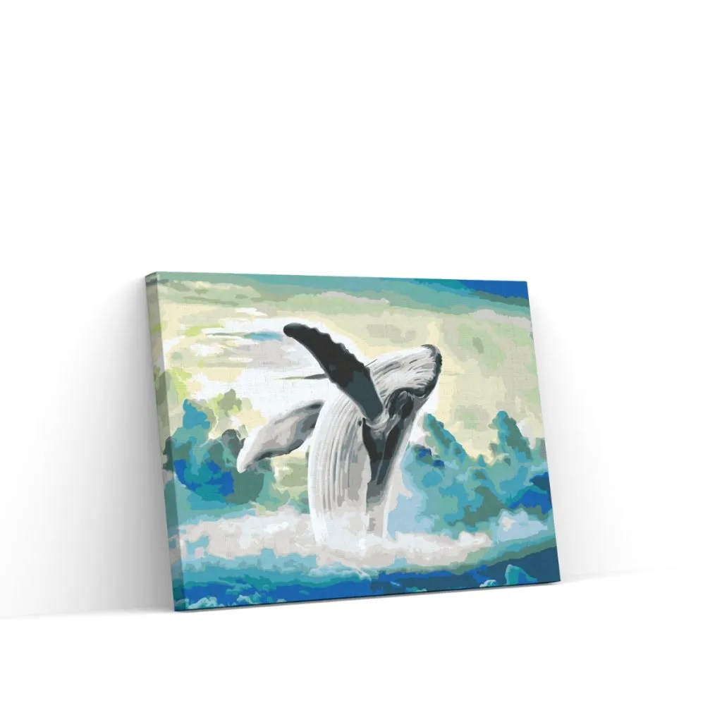 Pintar por Números - Una ballena en las nubes