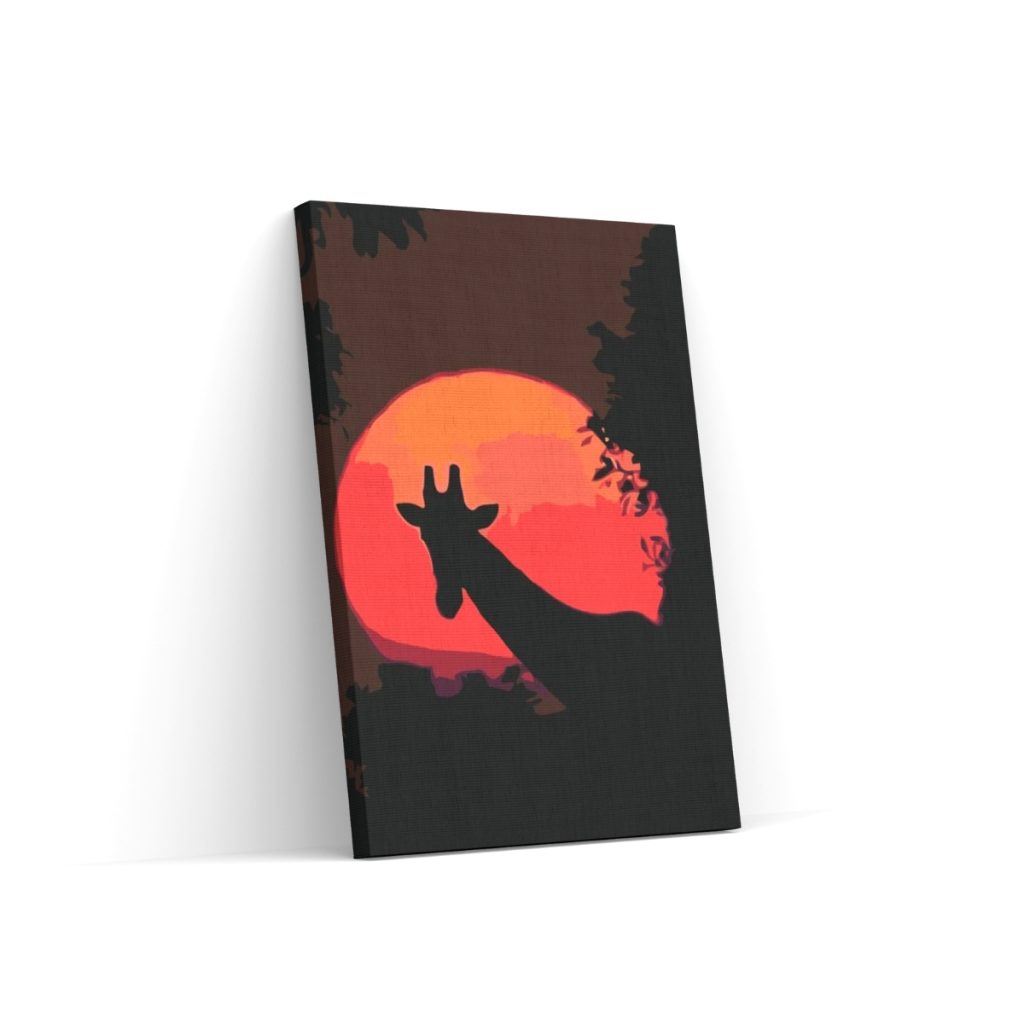 Pintar por Números - Jirafa y luna roja