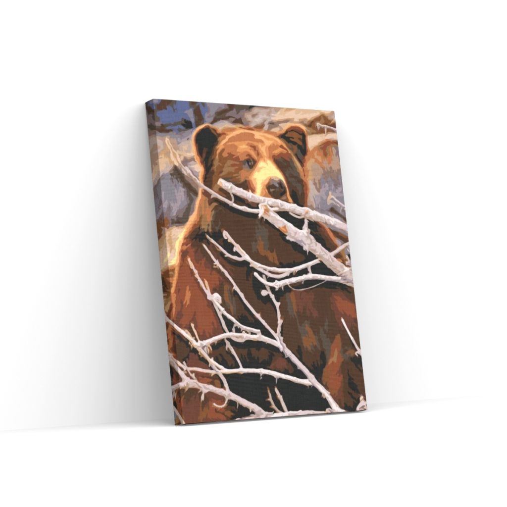 Pintar por Números - Un oso al acecho de su presa