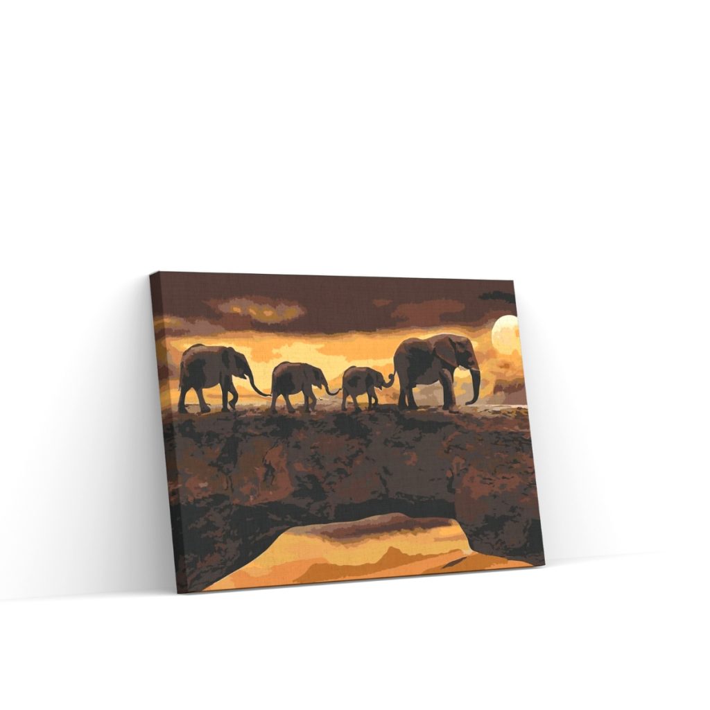 Pintar por Números - Deambular con elefantes