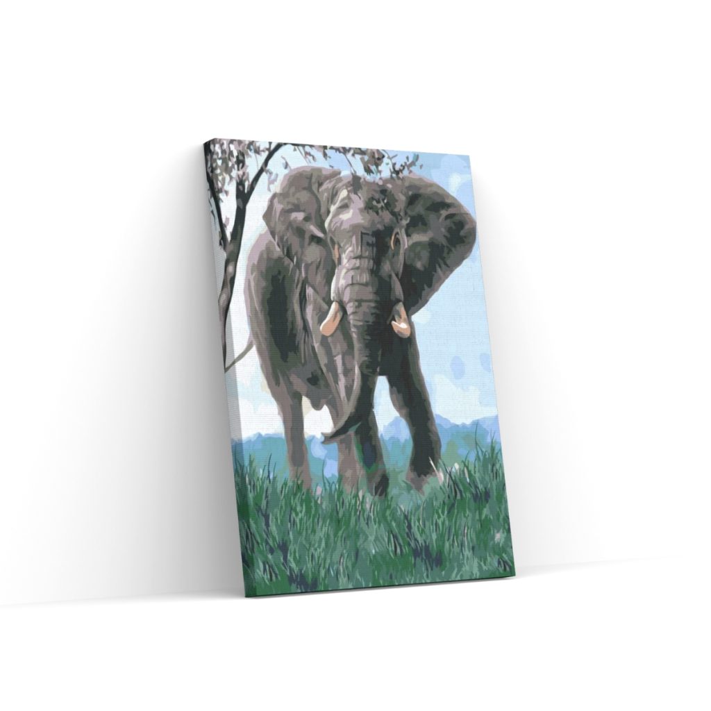 Pintar por Números - Elefante en la naturaleza