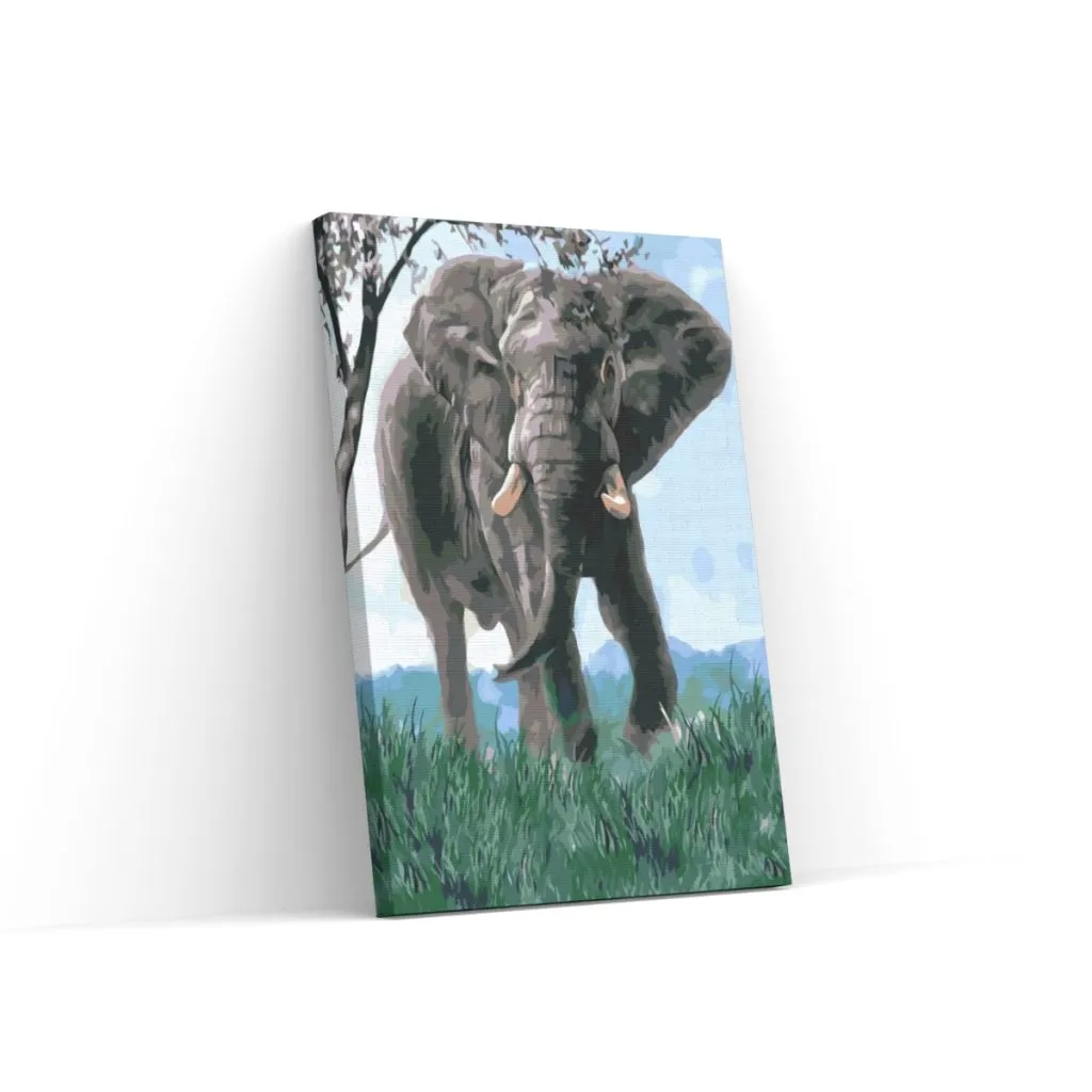 Pintar por Números - Elefante en la naturaleza