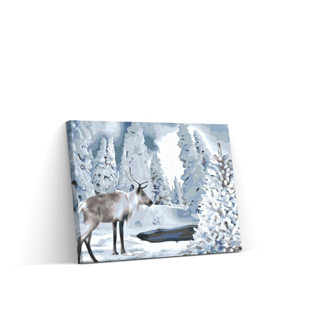 Pintar por Números - Renos en un paisaje nevado