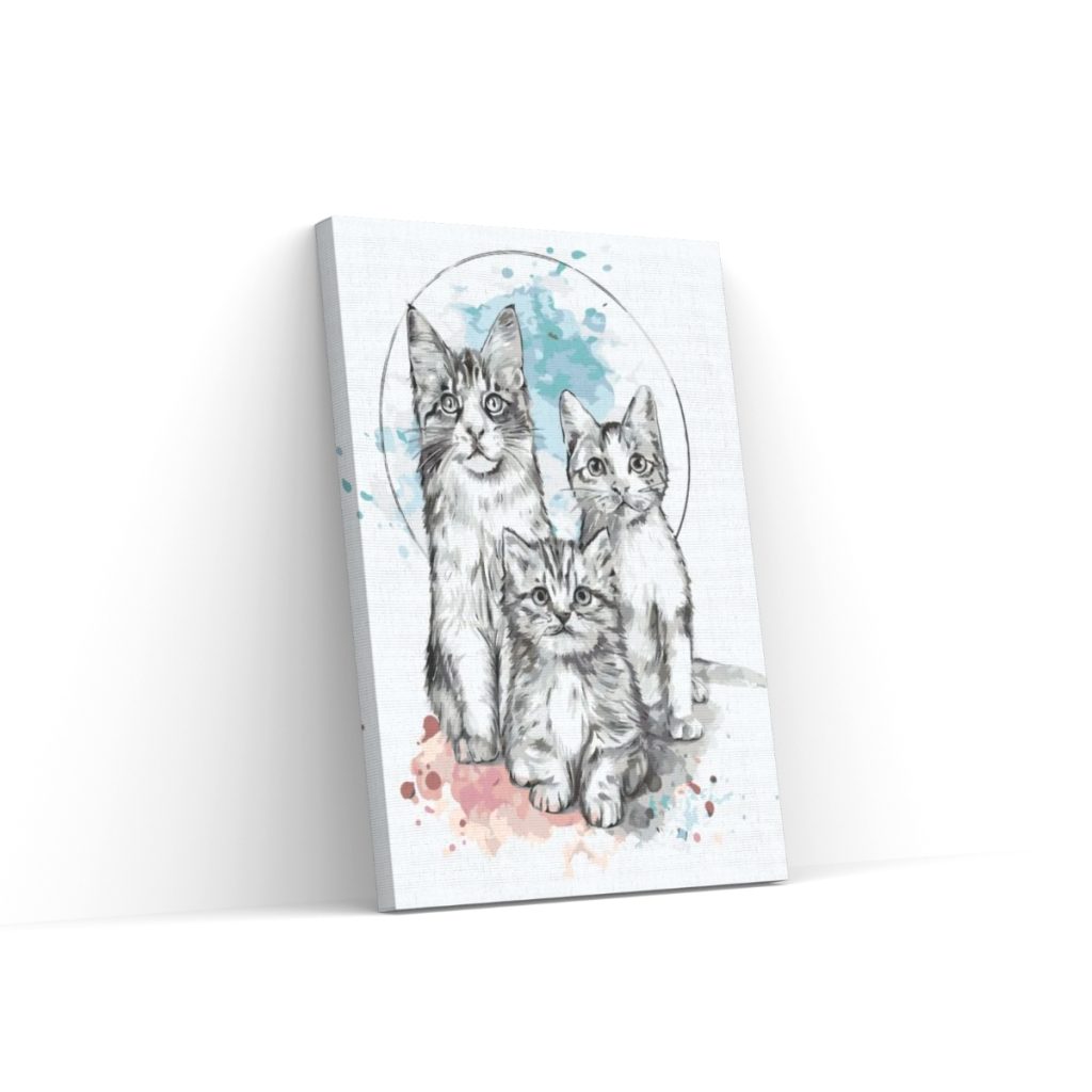 Pintar por Números - Tres gatitos