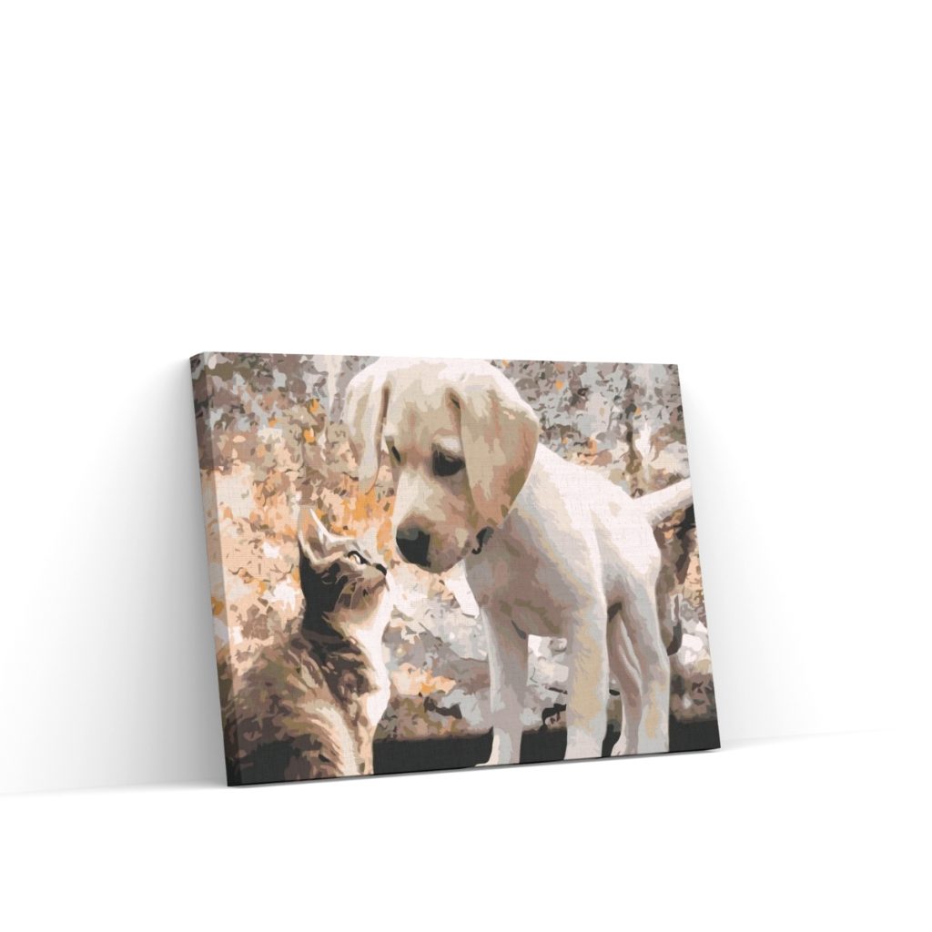 Pintar por Números - Cachorro y gatito