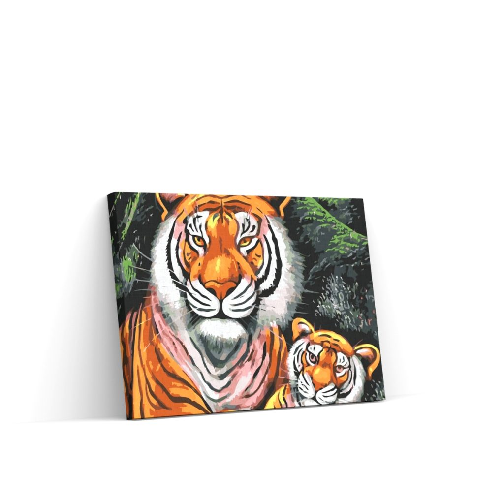 Pintar por Números - Familia de tigres