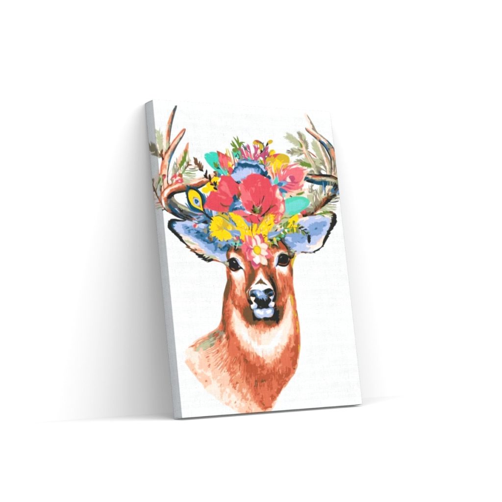 Pintar por Números - Flores Ciervo