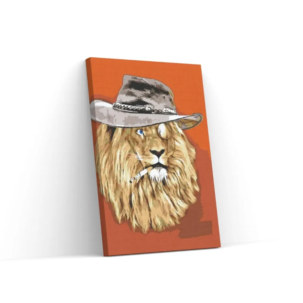 Pintar por Números - León con sombrero