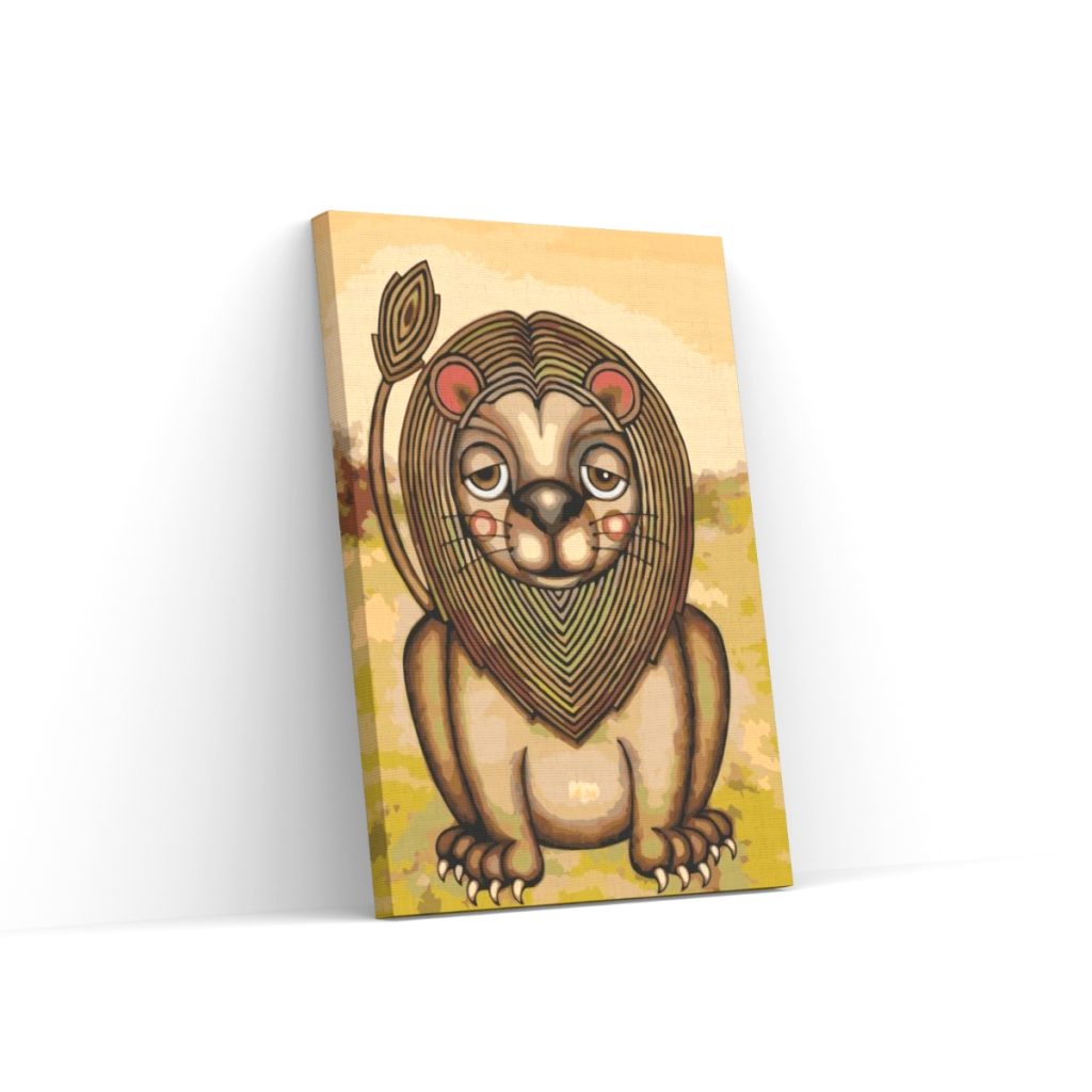 Pintar por Números - León de mejillas rosadas