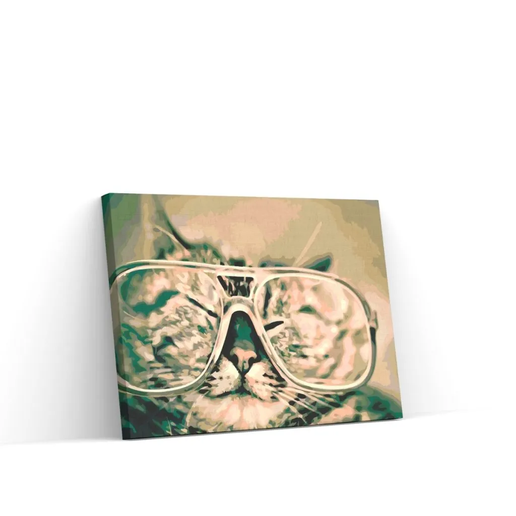 Pintar por Números - Gato con gafas