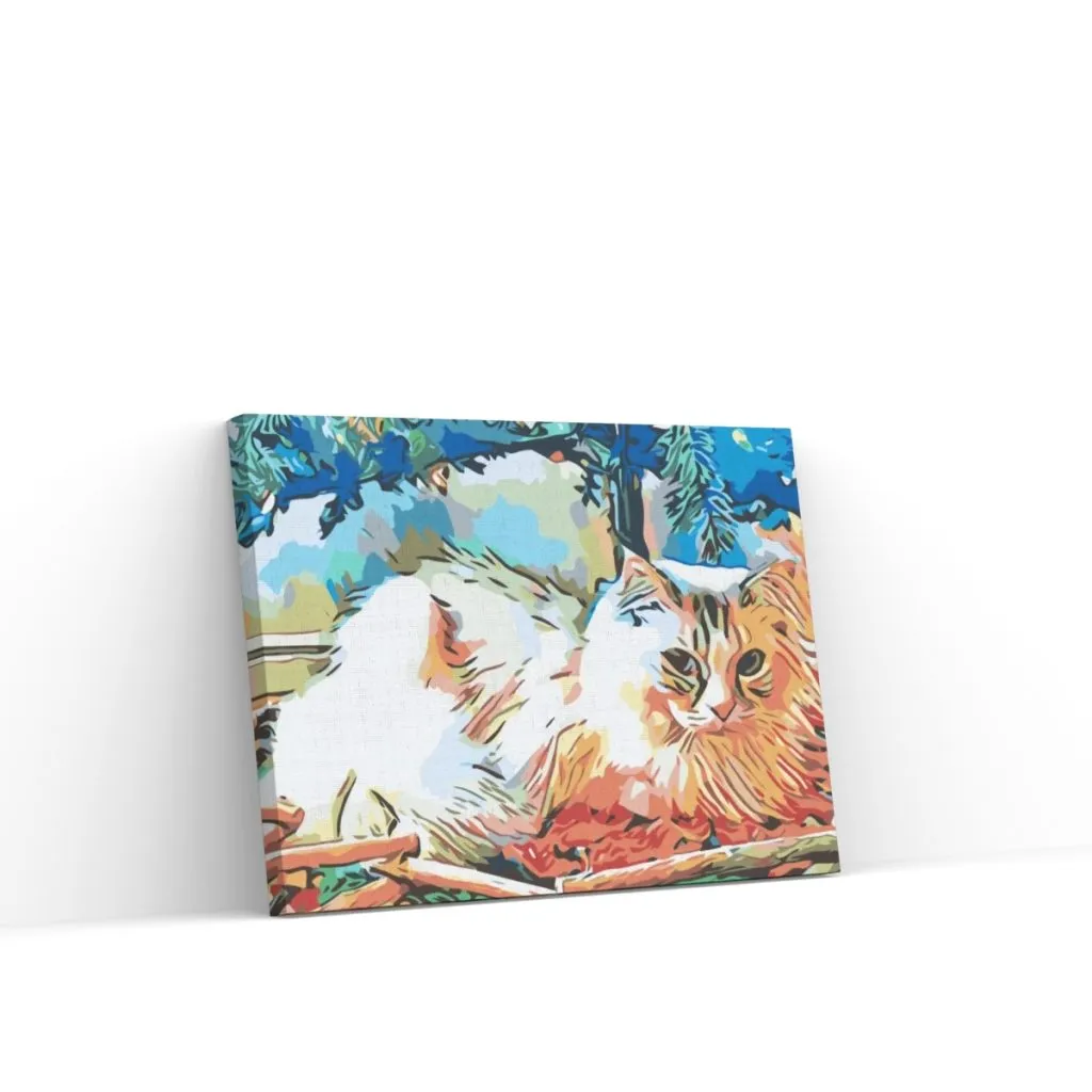 Pintar por Números - Gato bajo el árbol