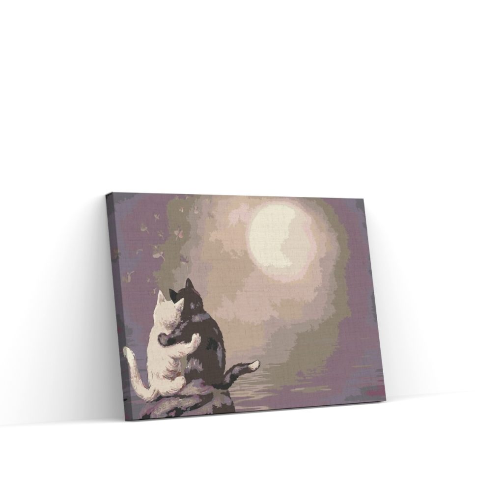 Pintar por Números - Gatos en luna llena