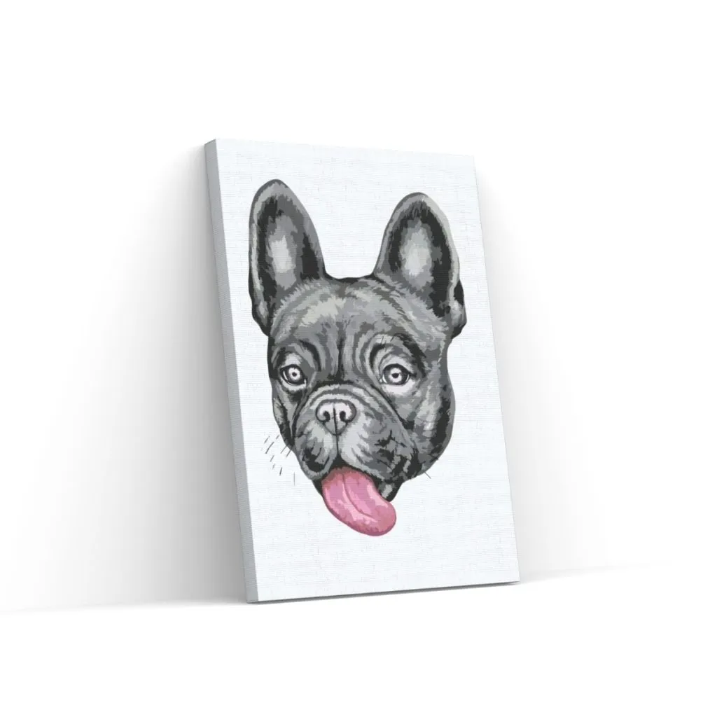 Pintar por Números - Bulldog con lengua de fuera