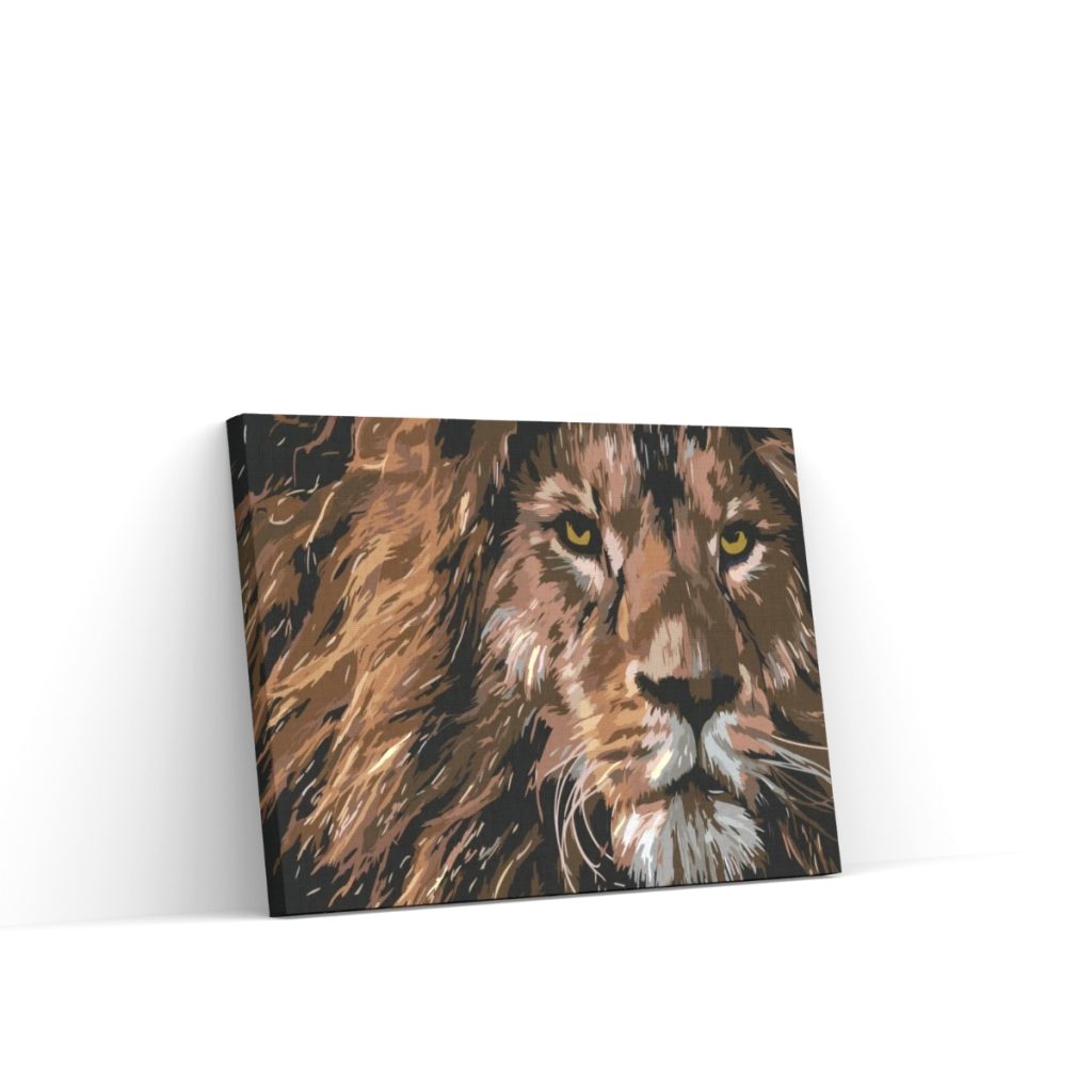 Pintar por Números - La mirada depredadora de un león