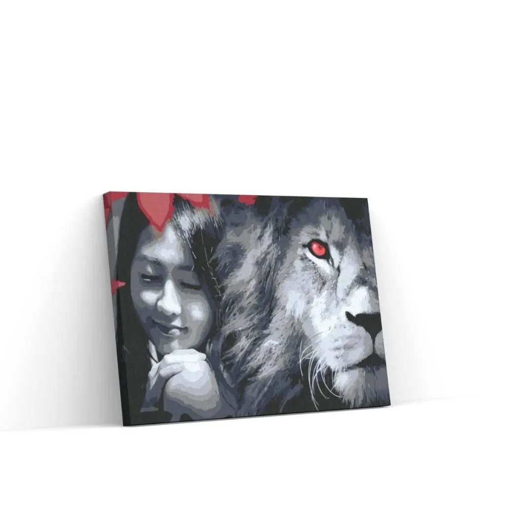 Pintar por Números - Ojos rojos de león
