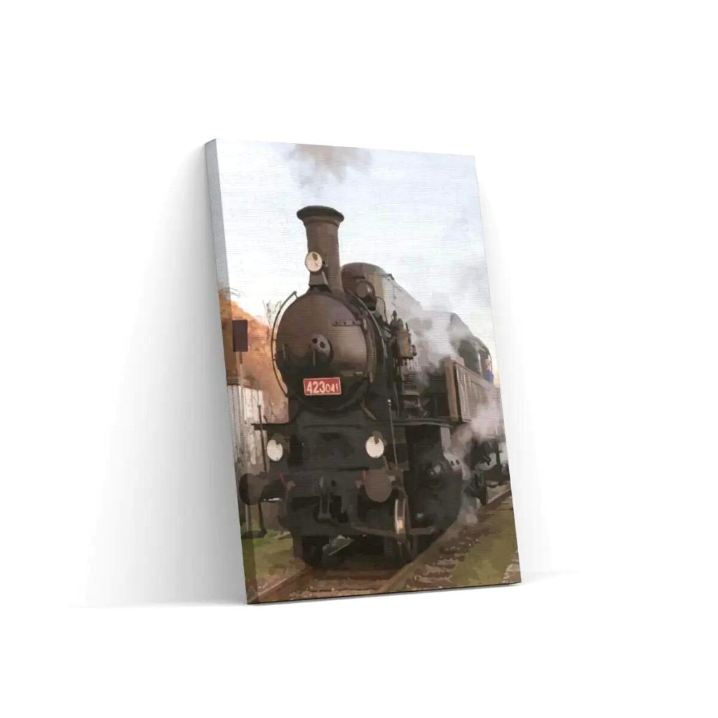 Pintar por Números - Locomotora de vapor en la estación