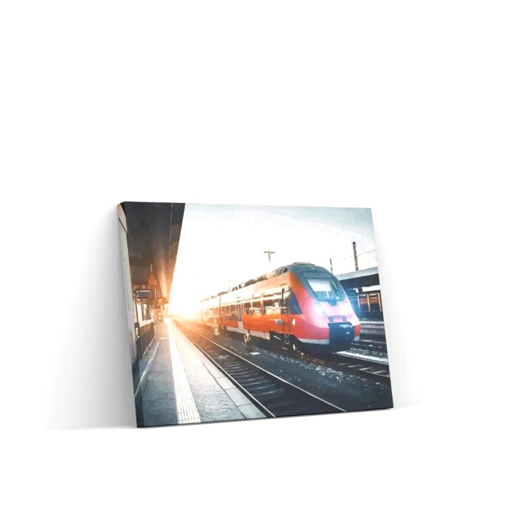 Pintar por Números - Tren en la estación en Europa