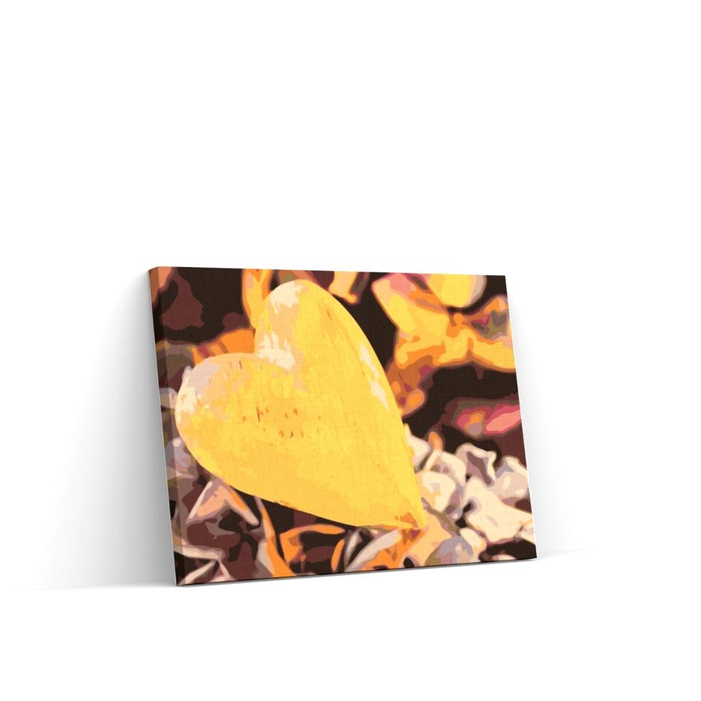 Pintar por Números - Corazón amarillo