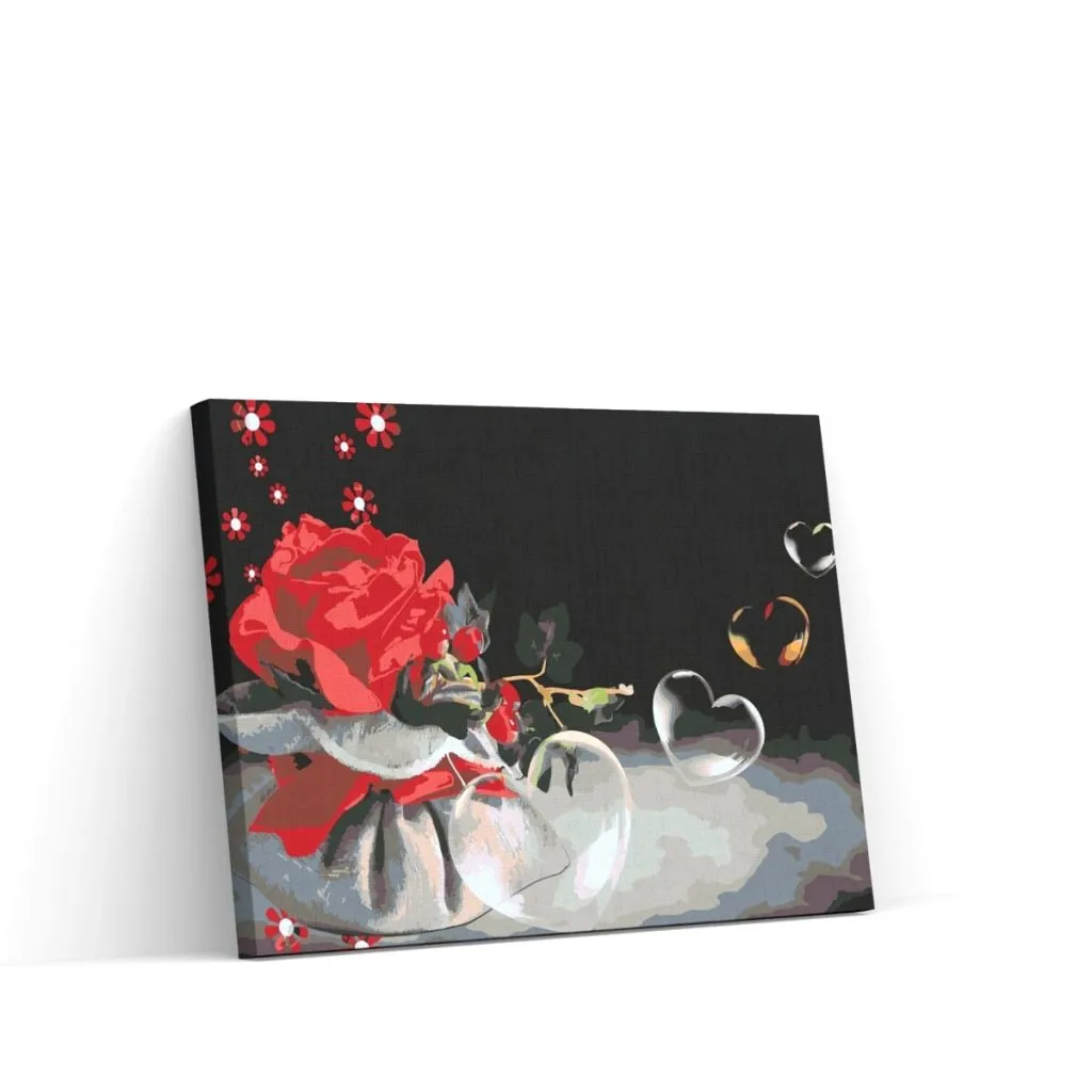 Pintar por Números - Burbujas de corazón y rosas
