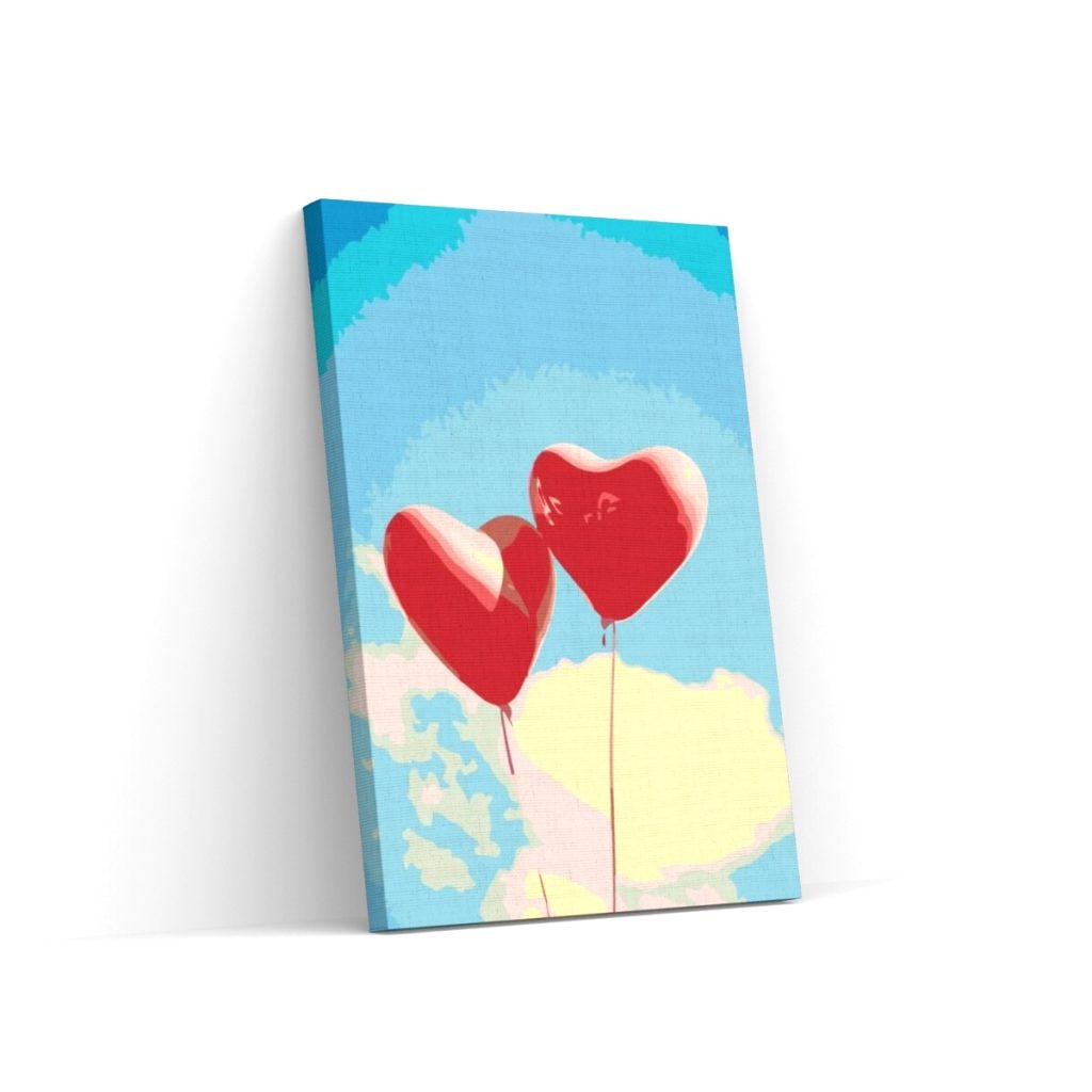 Pintar por Números - Globos en forma de corazón