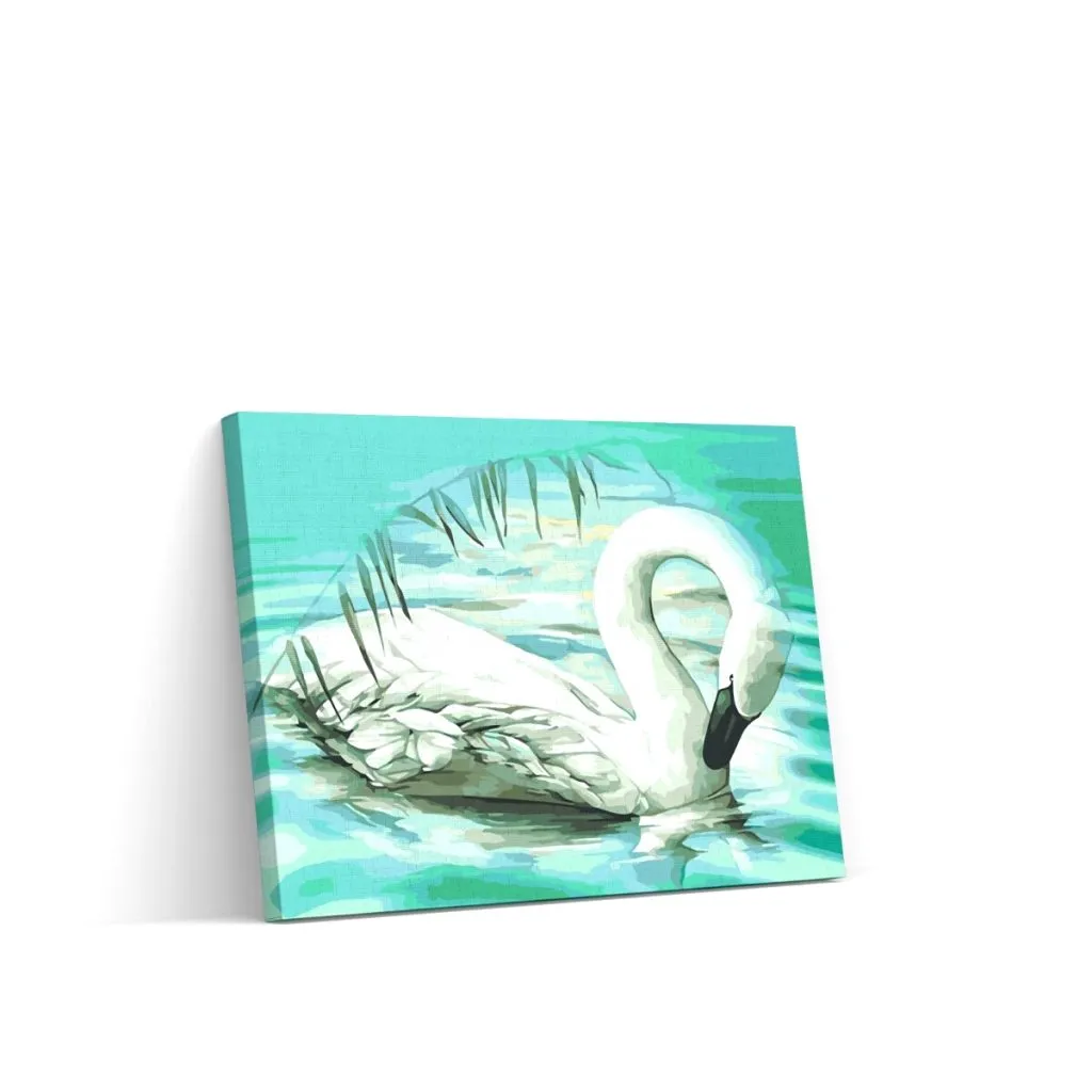 Pintar por Números - Cisne en el lago turquesa