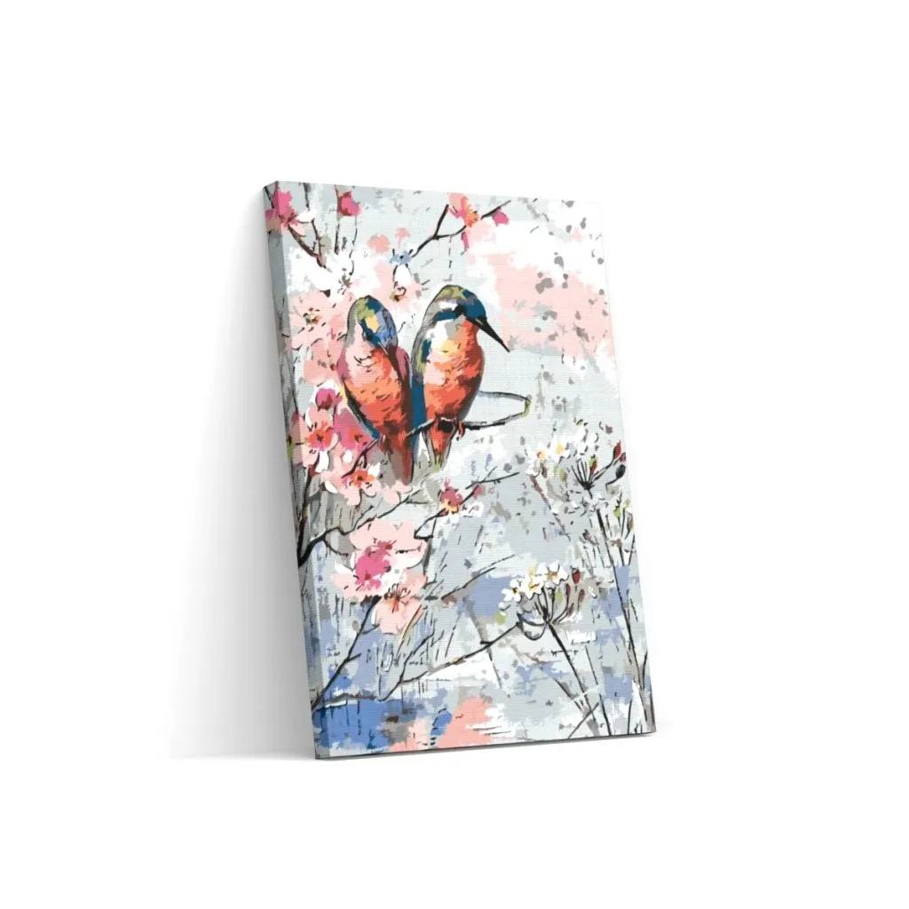 Pintar por Números - Pájaros en una ramita