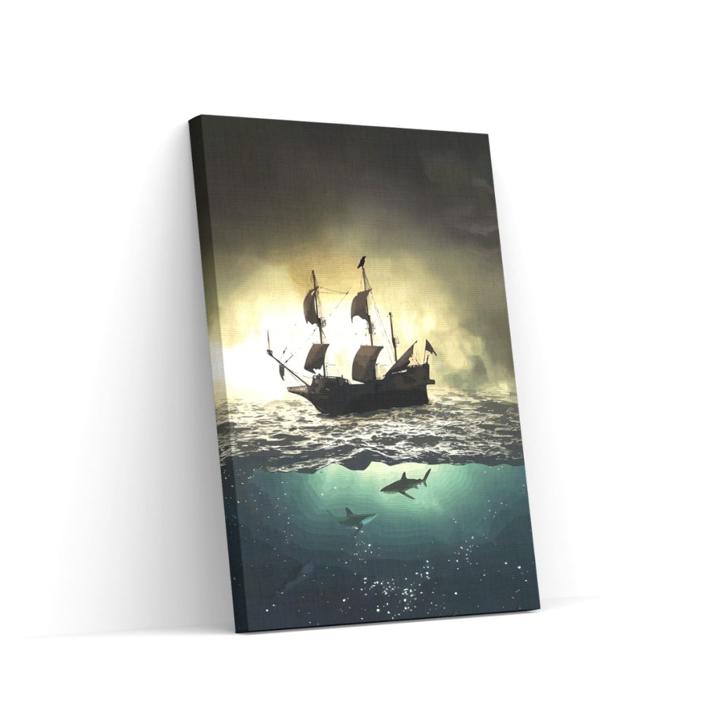 Pintar por Números - Velero con tiburones