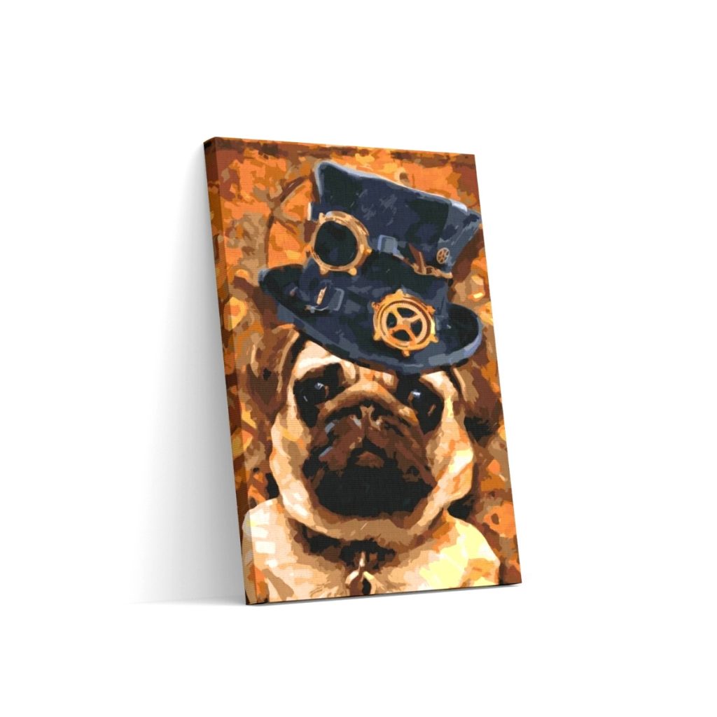 Pintar por Números - Pug con sombrero