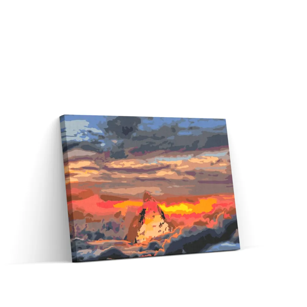 Pintar por Números - Montaña cubierta de nubes
