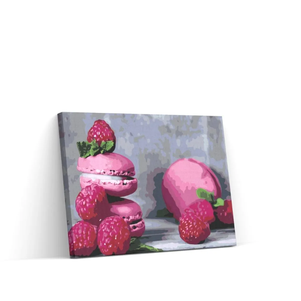 Pintar por Números - Macarrones y frambuesas