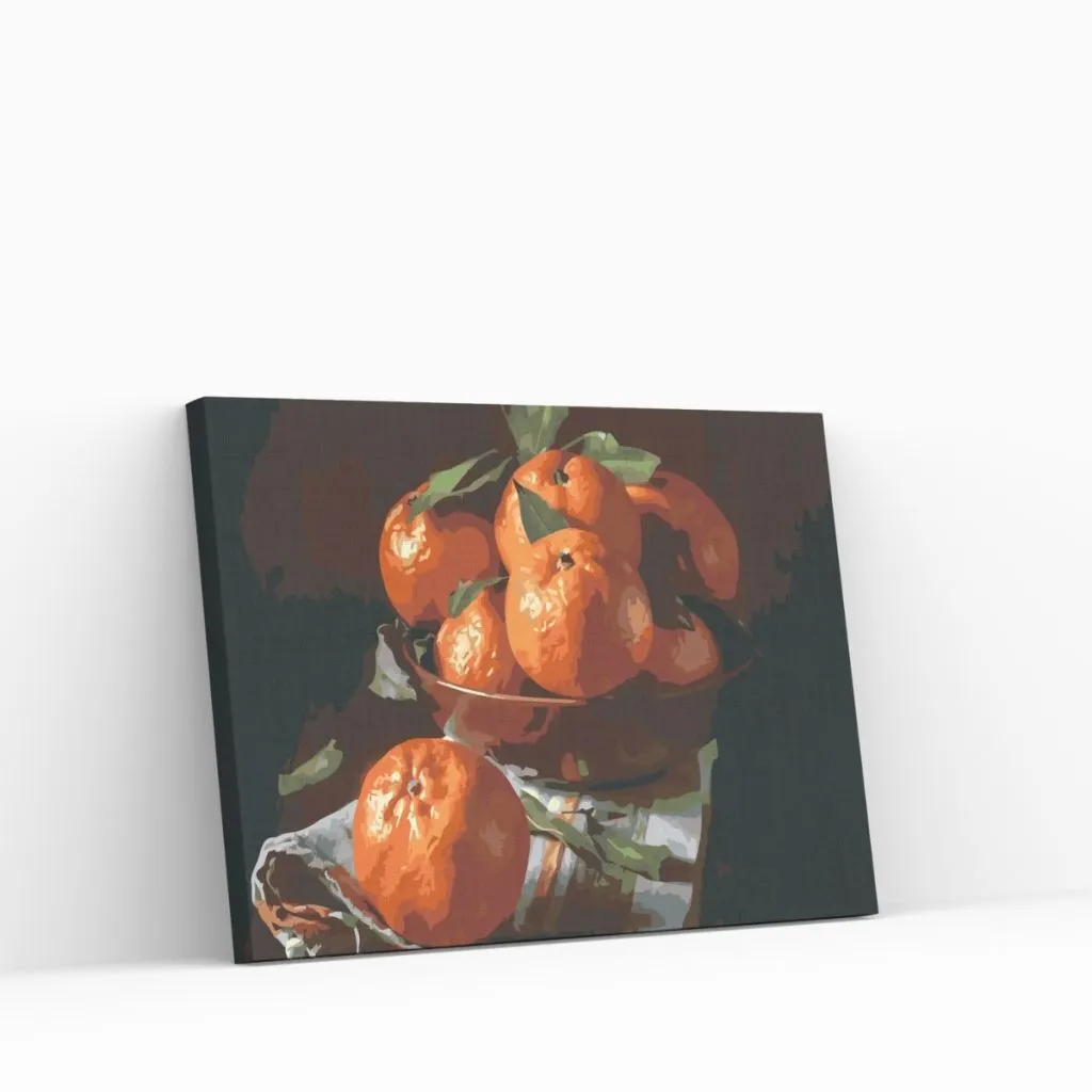 Pintar por Números - Cuenco con mandarinas