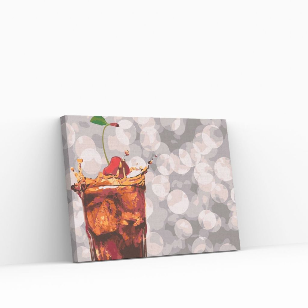 Pintar por Números - Cerezas en una bebida helada