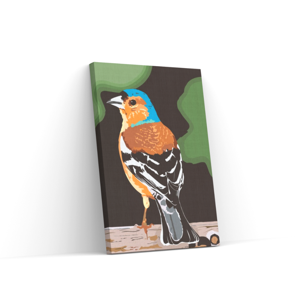 Pintar por Números - Pájaro sobre madera