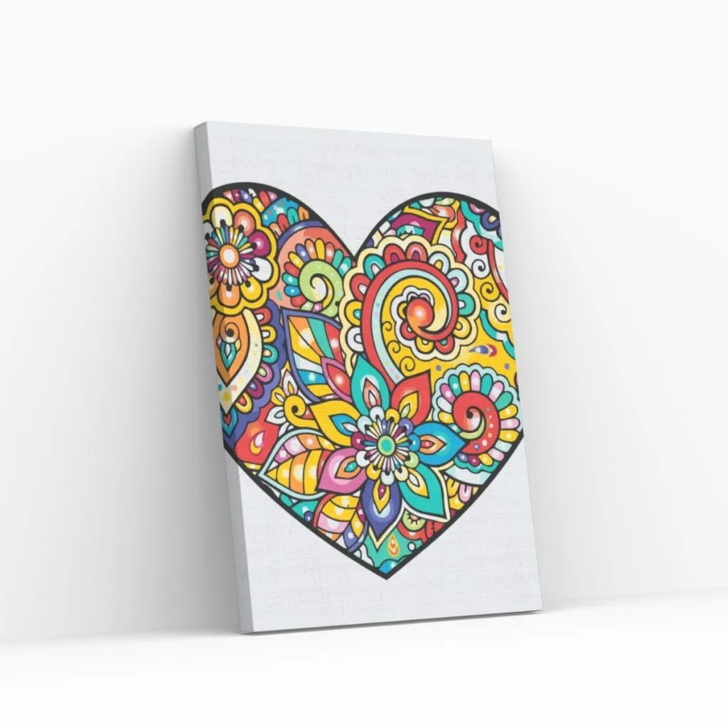 Pintar por Números - Mandala en el corazón