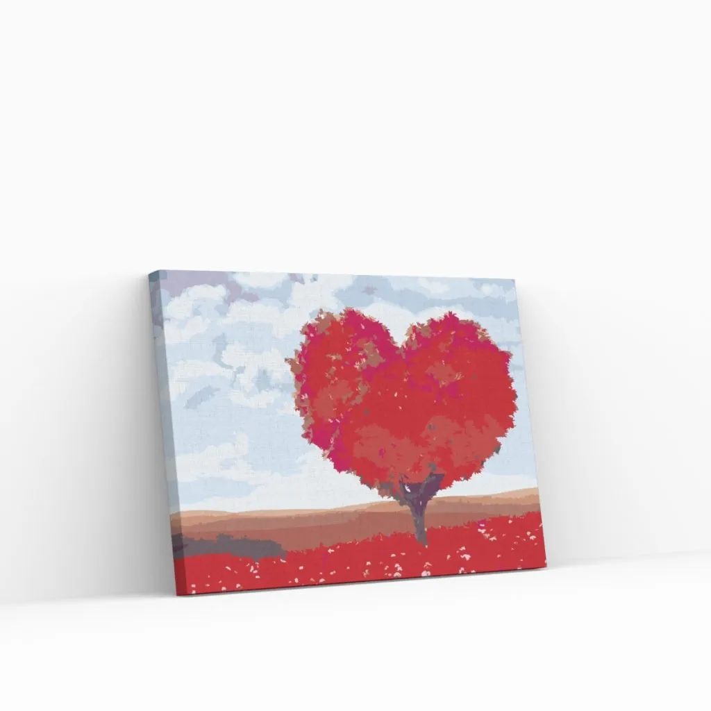 Pintar por Números - Árbol en forma de corazón