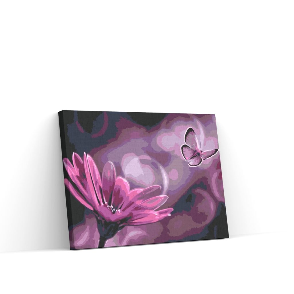 Pintar por Números - Mariposa y gerbera