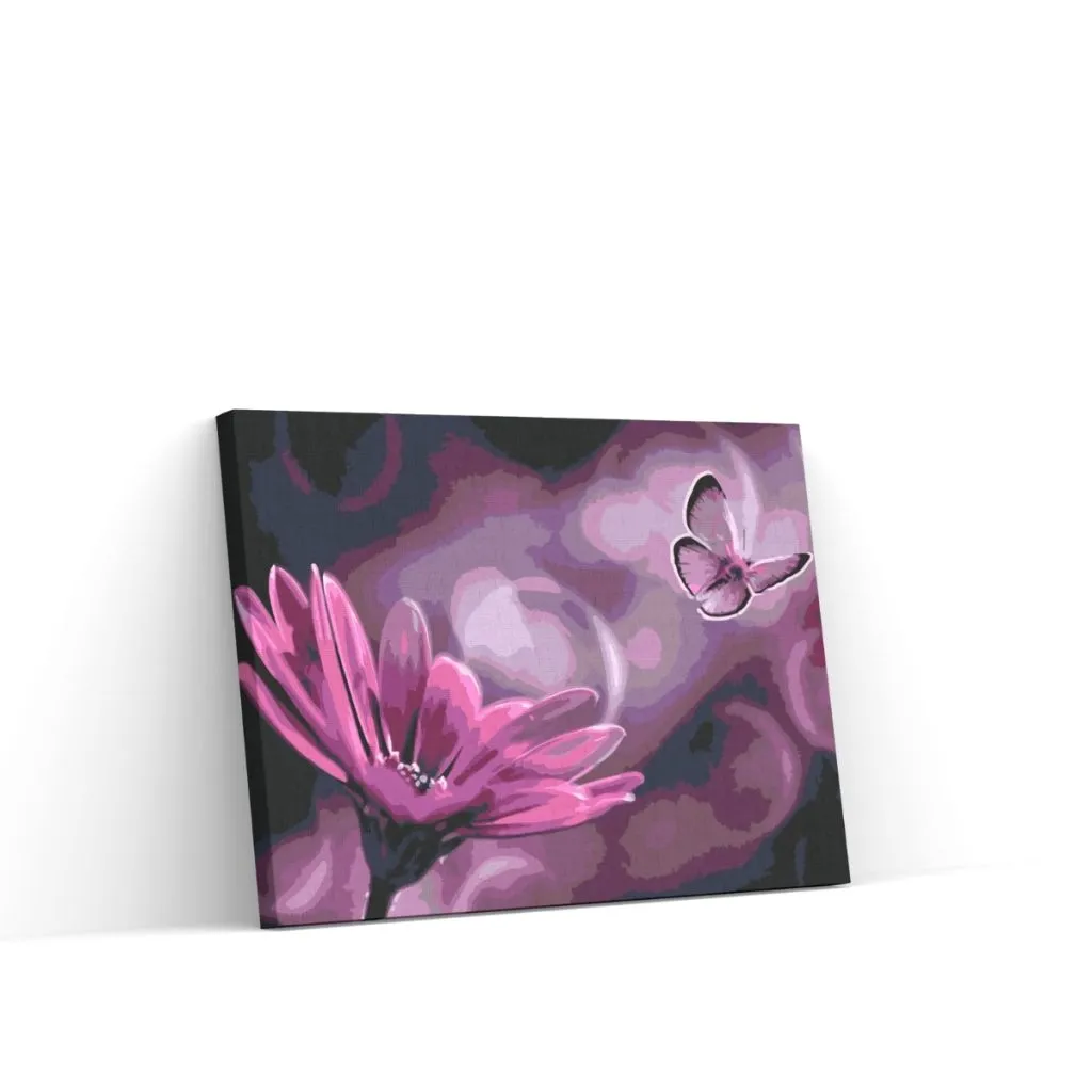 Pintar por Números - Mariposa y gerbera