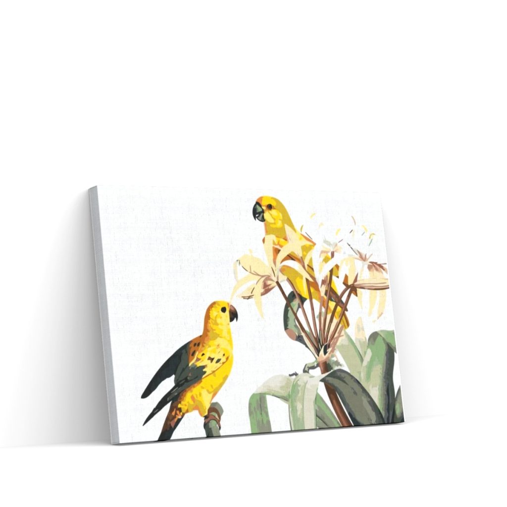 Pintar por Números - Loro sobre una flor