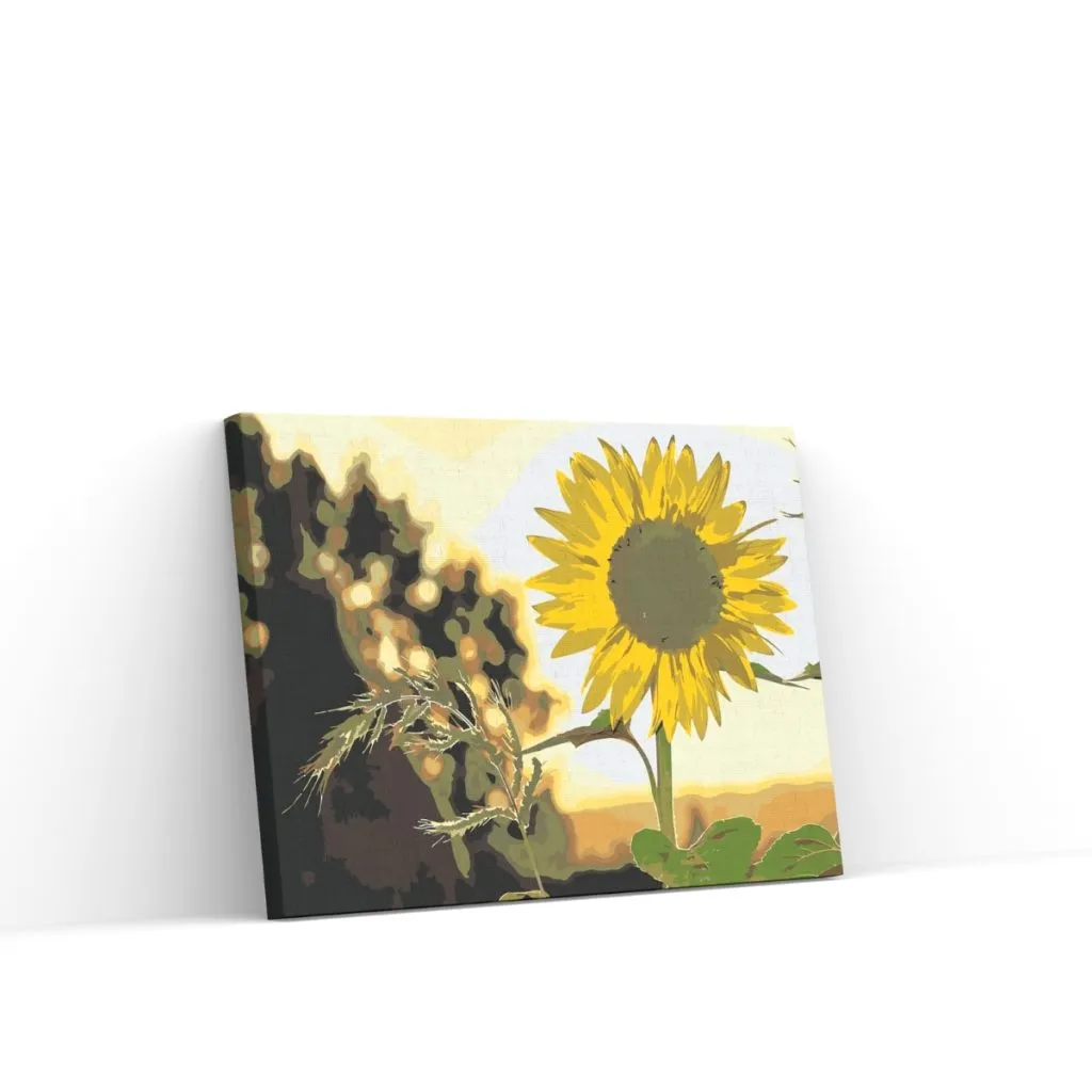 Pintar por Números - Girasoles en el prado