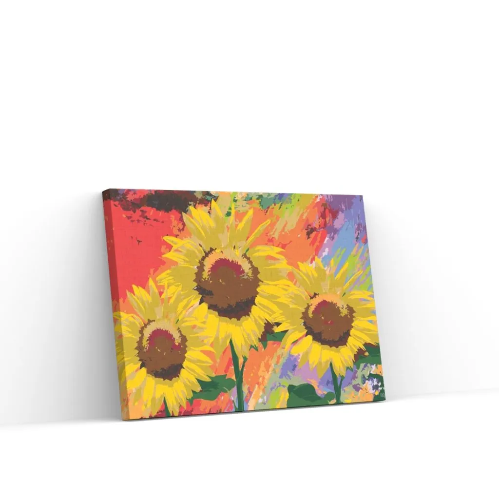 Pintar por Números - Girasoles en el estudio