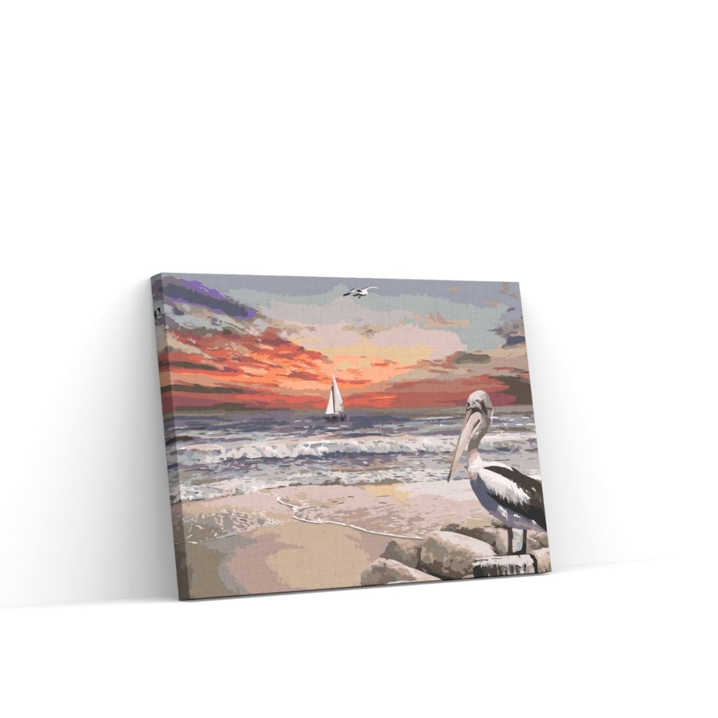 Pintar por Números - Pelícano y barco