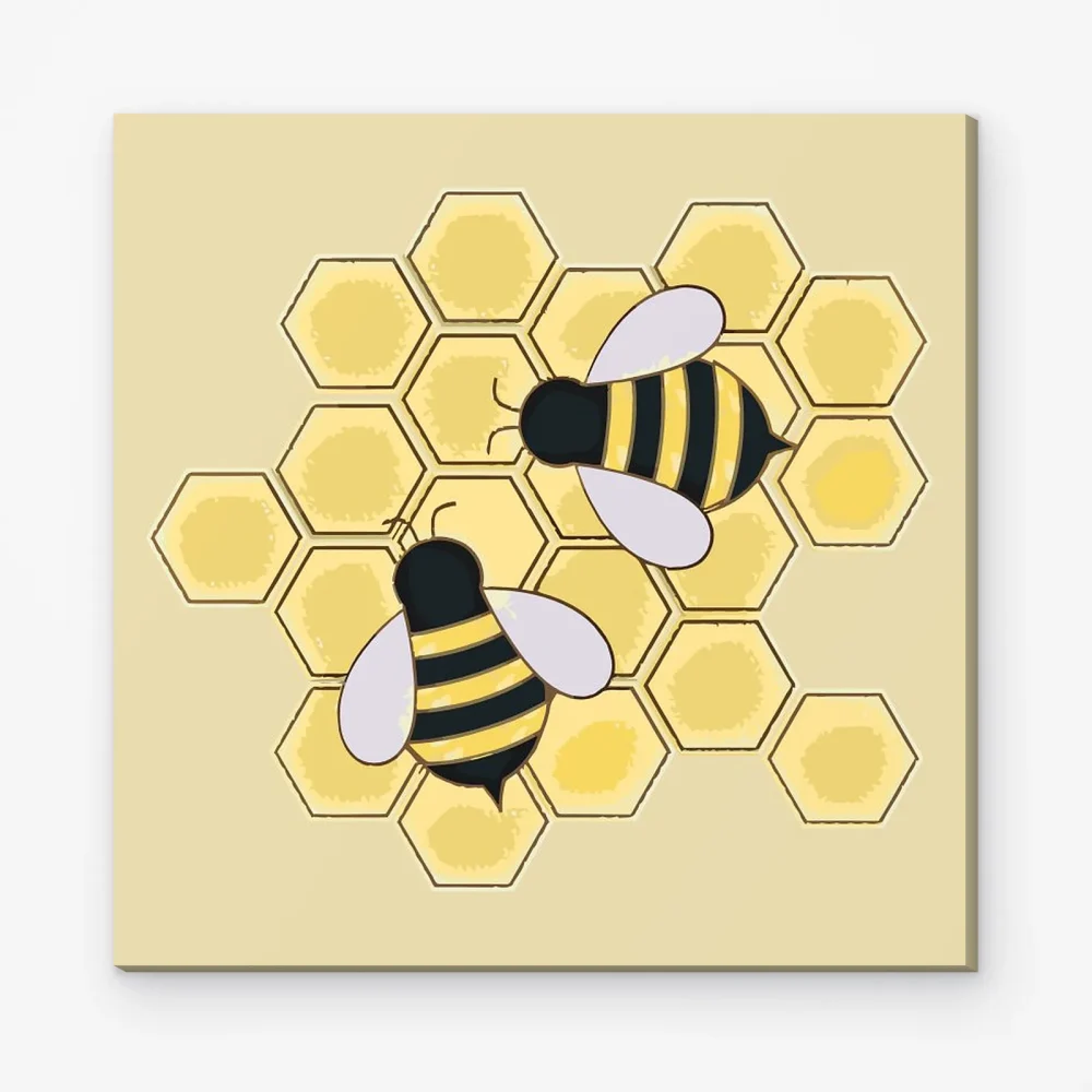 Pintar por Números - Abejas en panal