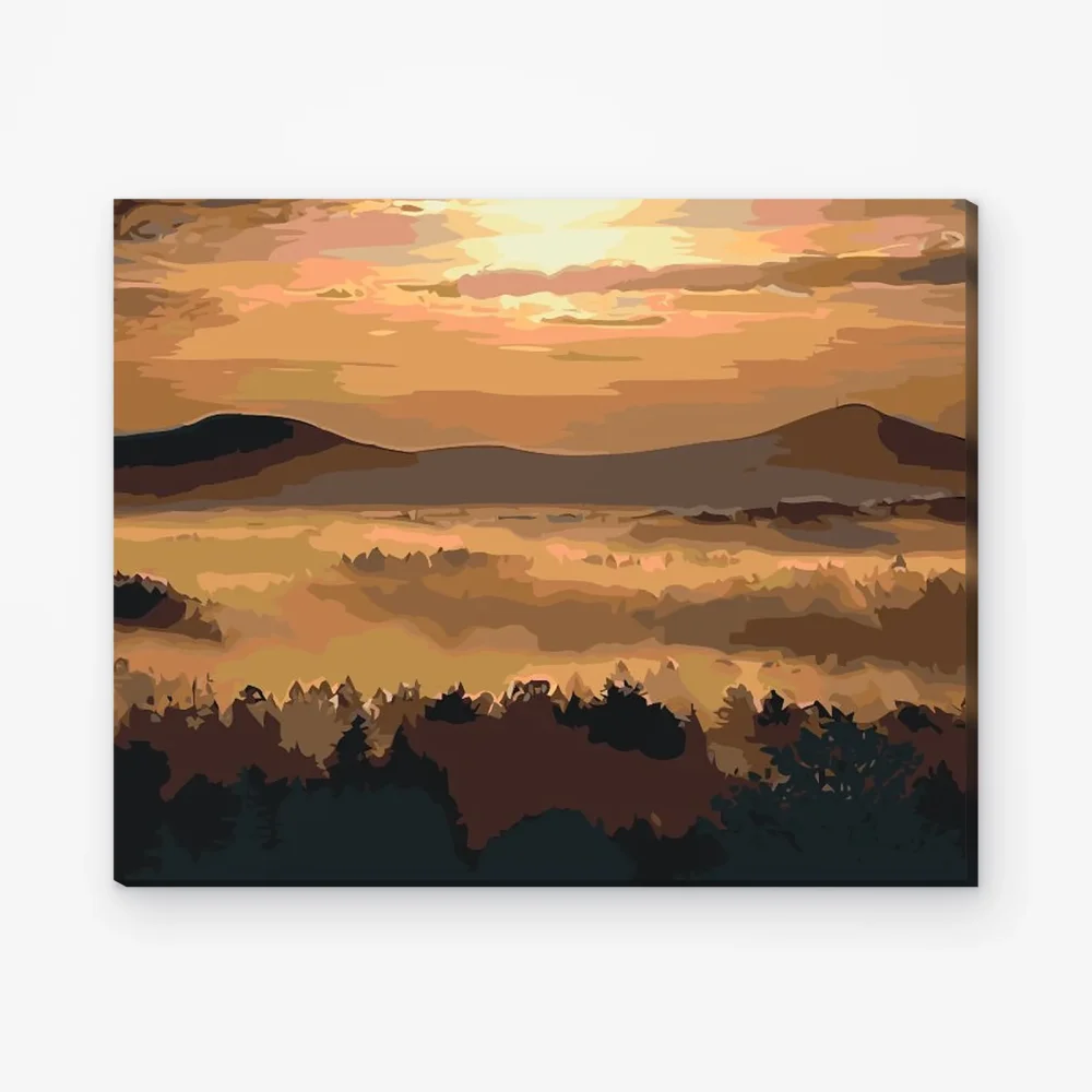 Pintar por Números - Amanecer en las montañas