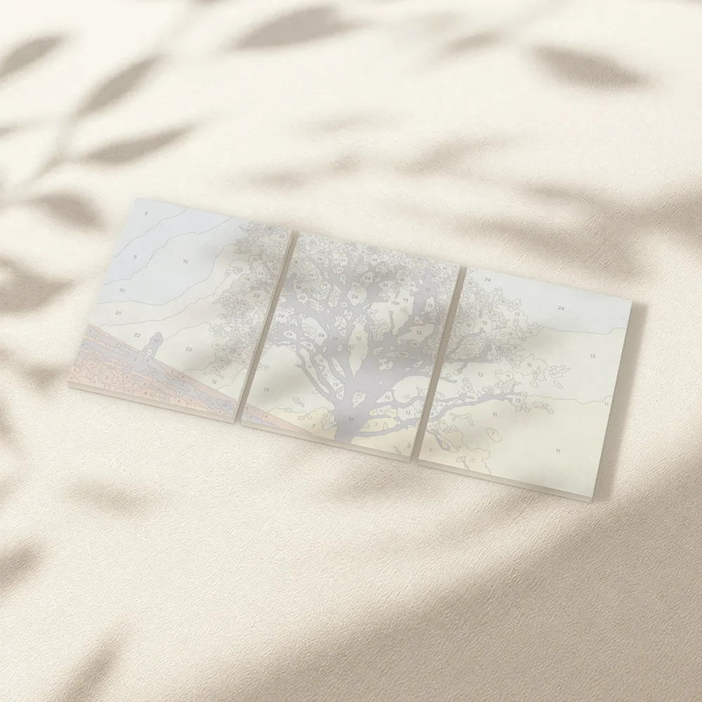 Pintar por Números - Árbol de tarjetas de felicitación (set de 3)