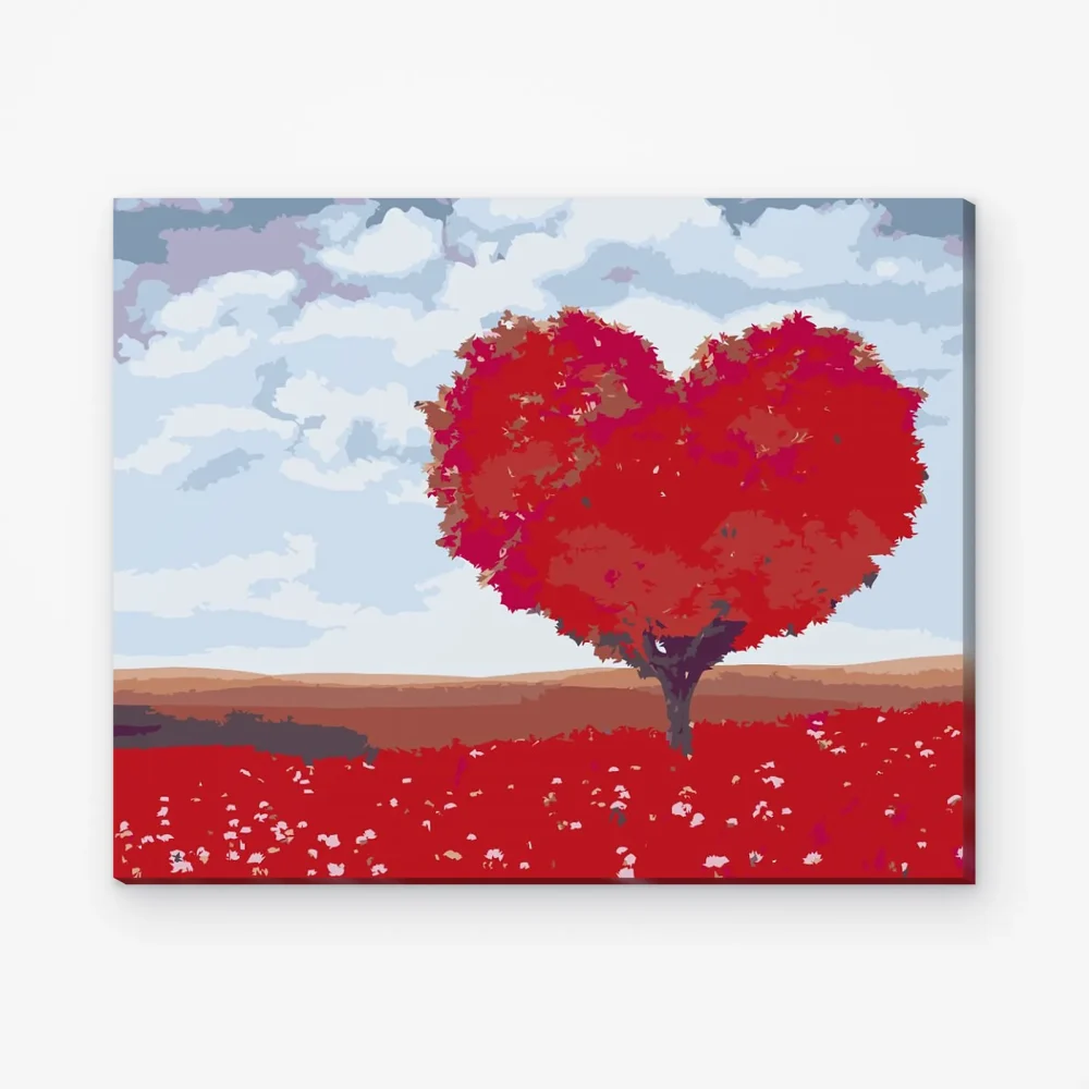 Pintar por Números - Árbol en forma de corazón