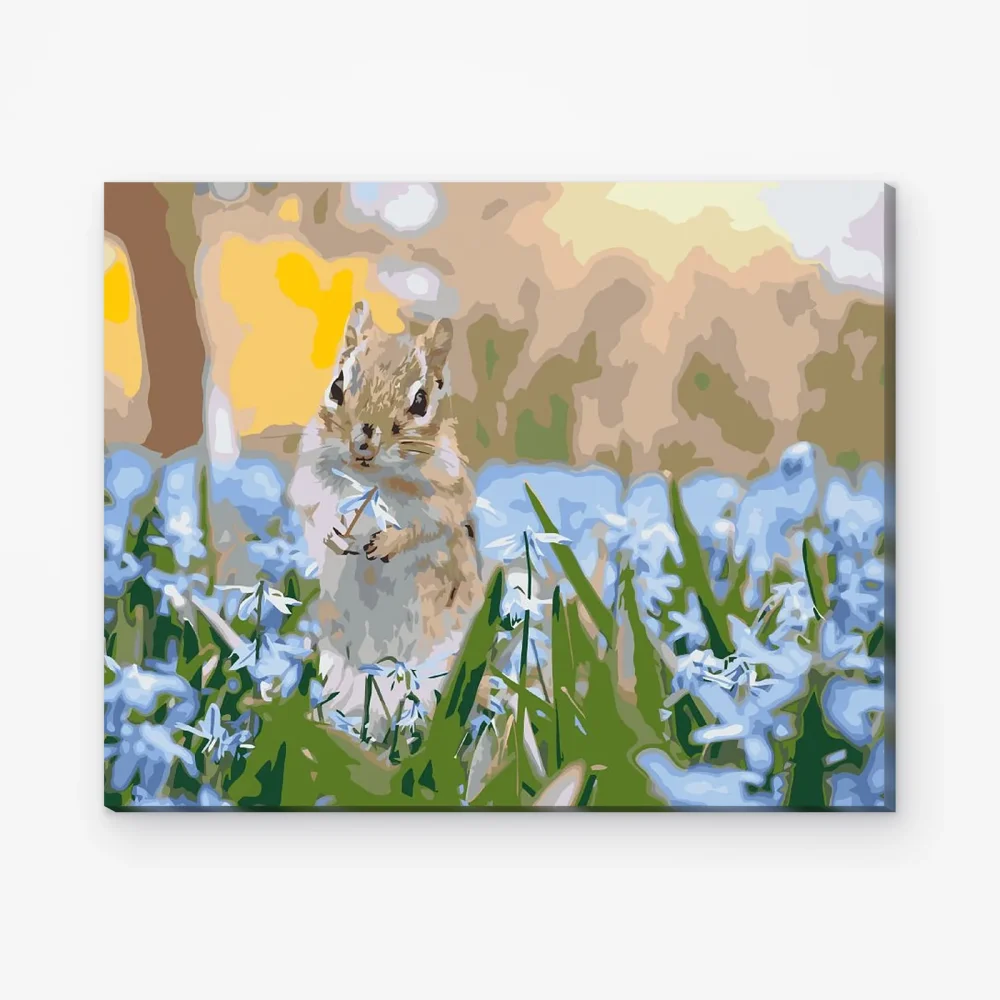 Pintar por Números - Ardilla en el jardín