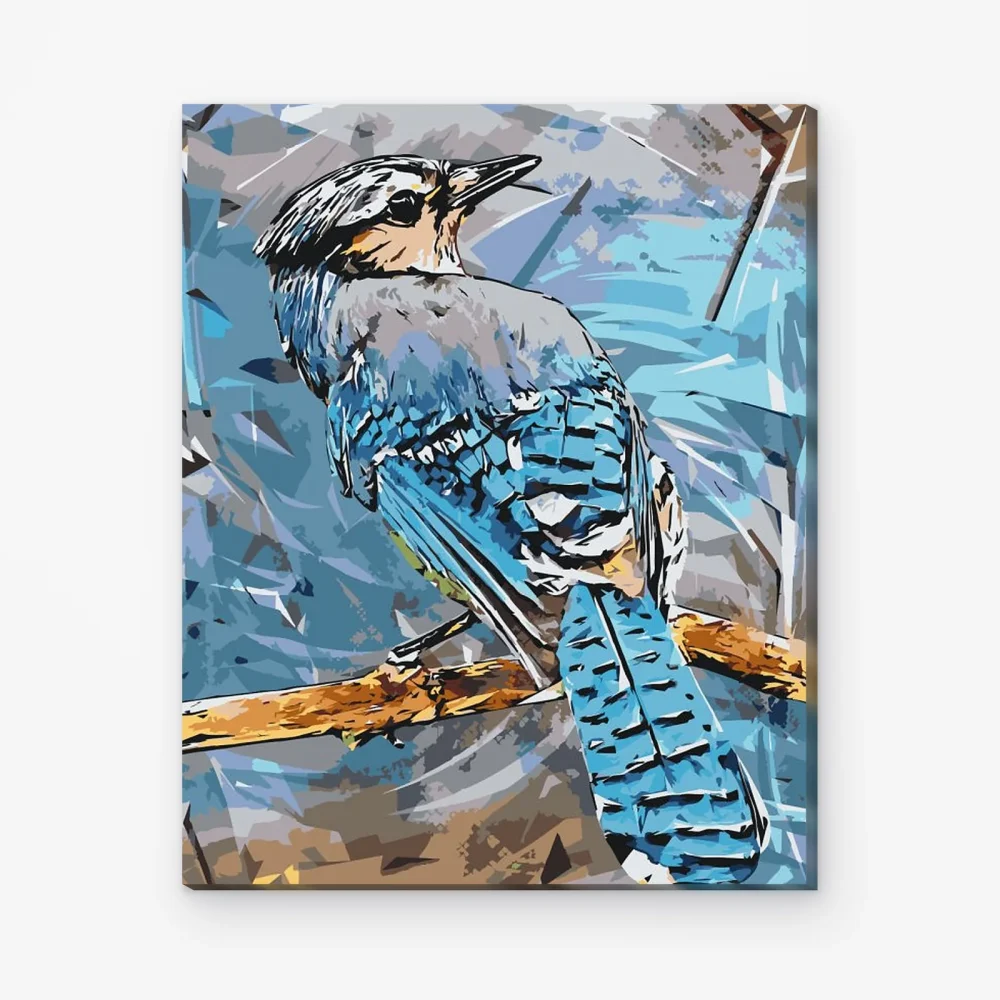Pintar por Números - Arrendajo azul