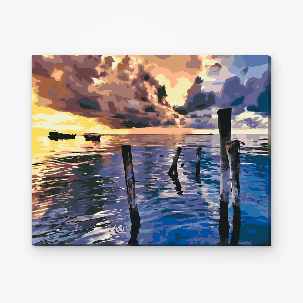 Pintar por Números - Atardecer tormentoso