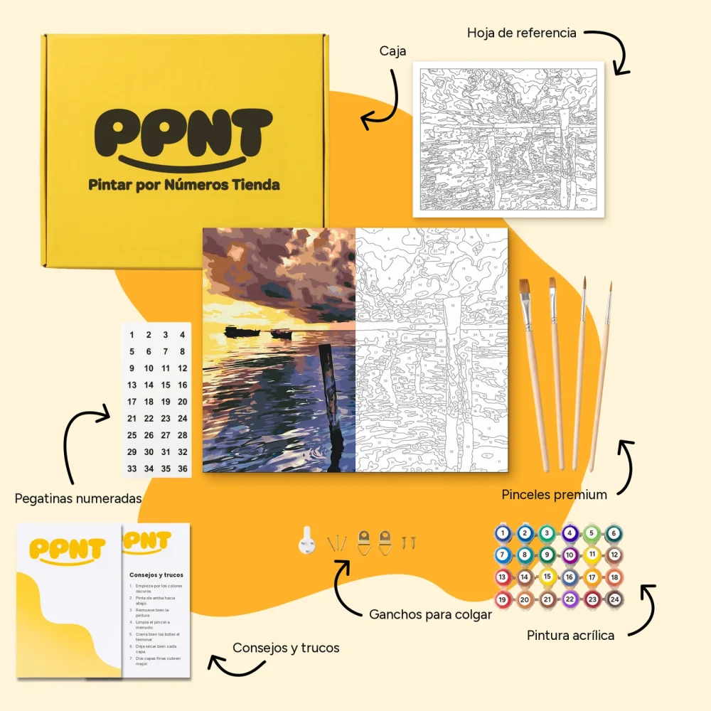 Pintar por Números - Atardecer tormentoso